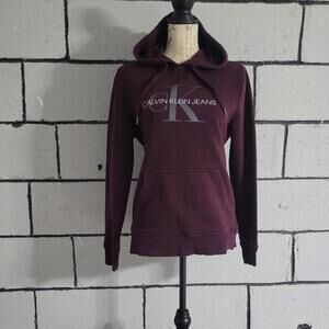 BUNDLE SALE! CALVIN KLEIN JEANS Logo Women's Purple Hoodie Size XS